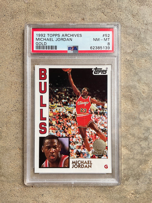 1992 Topps Archives Gold Michael Jordan PSA 8